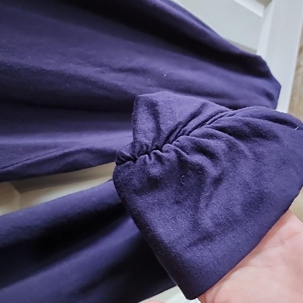 Navy Blue One Shoulder Jersey Jumpsuit - Picture 6 of 8